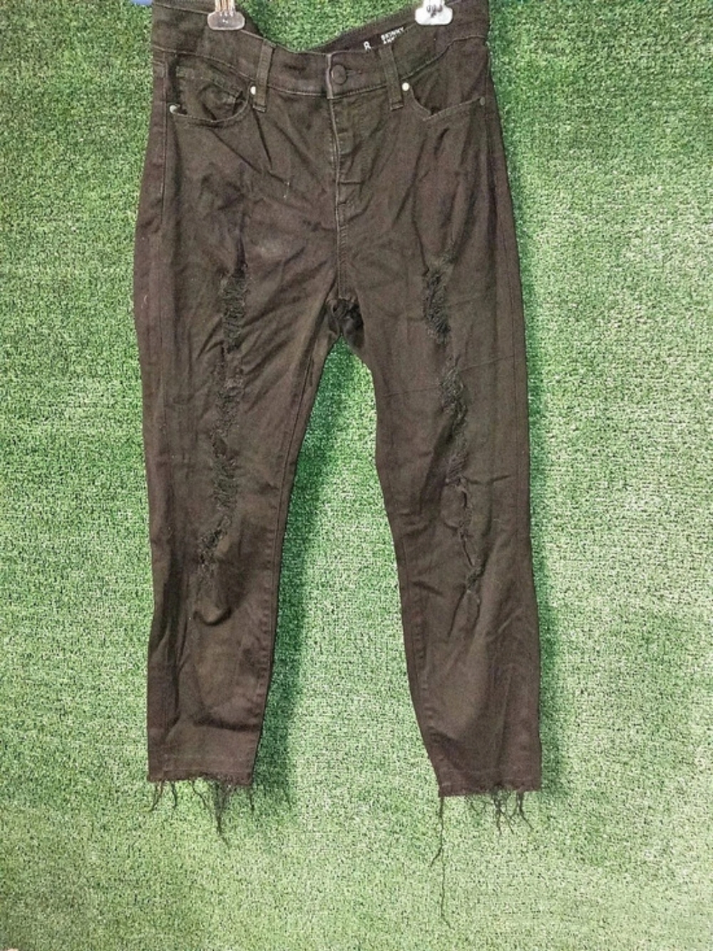 ana Skinny Ankle Jeans Black Size 8